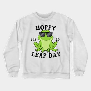 Funny Frog Lover Hoppy Leap Day February 29 Kids Adults Crewneck Sweatshirt